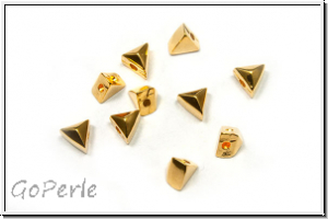 Side Beads "EMBOURIOS" CYMBAL, 3,7x3,2mm, vergoldet, Metall, 10 Stk.