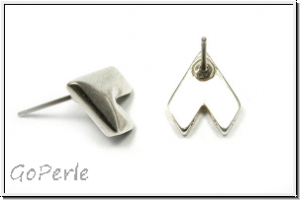 Ohrringe "PROVATAS II", CYMBAL, 10,4x13,1mm, versilbert, Metall, 1 Paar