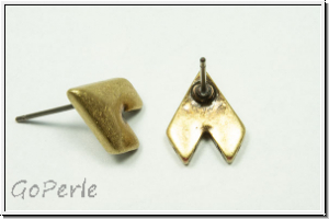 Ohrringe "PROVATAS II", CYMBAL, 10,4x13,1mm, antikmessingfb., Metall, 1 Paar