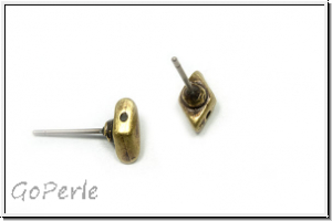 Ohrringe "PROVATAS I", CYMBAL, 5x8,5mm, antikmessingfb., Metall, 1 Paar