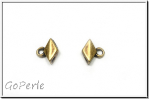 Bead Ending "KOMIA", CYMBAL, 7,5x6,8mm, antikmessingfb., Metall, 1 Paar