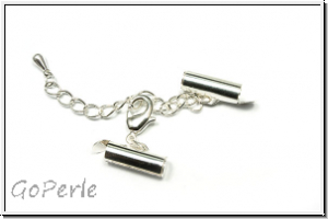 Slide tube mit Verschluss, 13mm, silberfarben, Metall, 1 Stk.