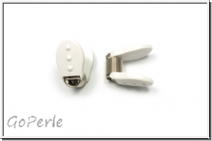 Bead Stopper "Comfort", Perlenstopper, klein, 17x10x15mm, wei�, 1 Stk.