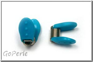 Bead Stopper "Comfort", Perlenstopper, klein, 17x10x15mm, blau, 1 Stk.