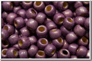 R-08-0579fPF, TOHO Rocailles, 08/0, lilac, pale, galv., met., perm.-finish, matte, 10g