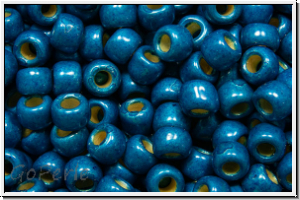R-08-0584fPF, TOHO Rocailles, 08/0, blue, turkish, galv., met., perm.-finish, matte, 10g