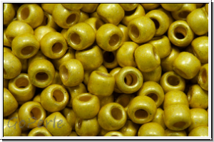 R-08-0590fPF, TOHO Rocailles, 08/0, gold, yellow, galv., met., perm.-finish, matte, 10g