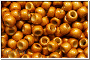 R-08-0591fPF, TOHO Rocailles, 08/0, gold, old, galv., met., perm.-finish, matte, 10g