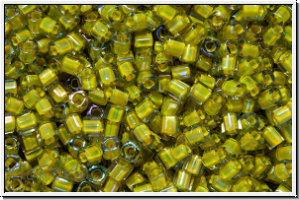 TCS-15-0246, TOHO Cubes, 1,5mm, black diamond, trans., yellow-ld., luster, 5g