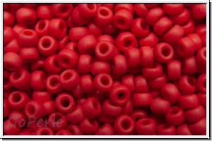 RR-11-0408f, MIYUKI Rocailles, 11/0, red, dk., op., matte, 10g
