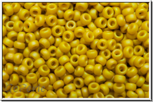RR-15-4692, MIYUKI Rocailles, 15/0, yellow, op., glaze, matte, AB, 5g