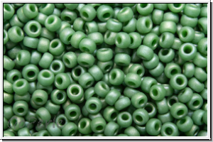 RR-15-4700, MIYUKI Rocailles, 15/0, shamrock, op., glaze, matte, AB, 5g