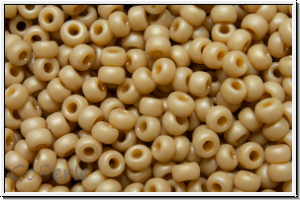 RR-11-4691, MIYUKI Rocailles, 11/0, ivory, op., glaze, matte, AB, 10g