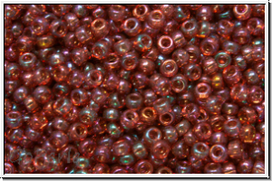 RR-15-0302, MIYUKI Rocailles, 15/0, claret, trans., gold luster, 5g