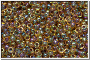 RR-15-0342, MIYUKI Rocailles, 15/0, topaz, lt., trans., berry-ld., AB, 5g