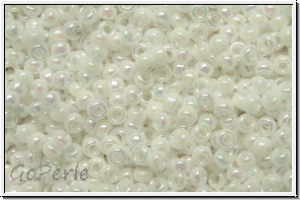 RR-15-0471, MIYUKI Rocailles, 15/0, white, op., AB, 5g