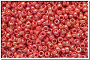 RR-15-0476, MIYUKI Rocailles, 15/0, red, op., AB, 5g