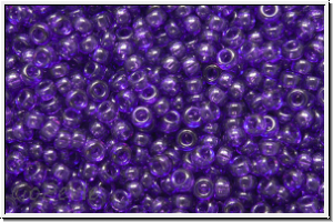 RR-15-1314, MIYUKI Rocailles, 15/0, red, violet (dyed), trans., 5g