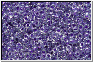 RR-15-1558, MIYUKI Rocailles, 15/0, crystal, trans., met. dk. purple-ld., 5g