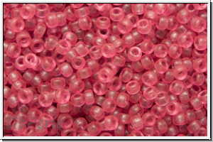 RR-15-1606, MIYUKI Rocailles, 15/0, rose (dyed), trans., semi-matte, 5g