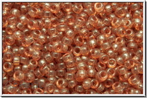 RR-15-1887, MIYUKI Rocailles, 15/0, topaz, trans., gold luster, 5g