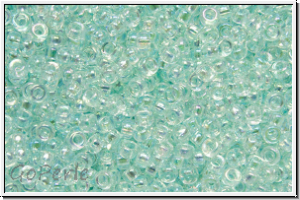 RR-15-2212, MIYUKI Rocailles, 15/0, crystal, trans., lt. aqua-ld., AB, 5g