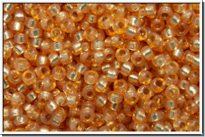 RR-15-4231, MIYUKI Rocailles, 15/0, maize (dyed), trans., silver-ld., duracoat, 5g