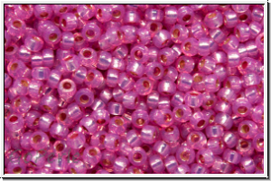 RR-15-4238, MIYUKI Rocailles, 15/0, rose, dusty (dyed), trans., silver-ld., duracoat, 5g