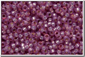 RR-15-4246, MIYUKI Rocailles, 15/0, lilac (dyed), trans., silver-ld., duracoat, 5g
