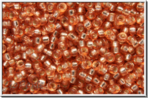 RR-15-4262, MIYUKI Rocailles, 15/0, rose (dyed), trans., silver-ld., duracoat, 5g