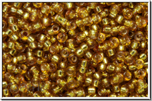 RR-15-4272, MIYUKI Rocailles, 15/0, lime (dyed), trans., silver-ld., duracoat, 5g