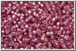 RR-15-4277, MIYUKI Rocailles, 15/0, orchid (dyed), trans., silver-ld., duracoat, 5g