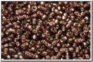 RR-15-4280, MIYUKI Rocailles, 15/0, plum (dyed), trans., silver-ld., duracoat, 5g