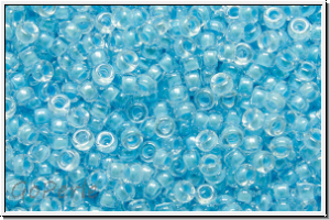 RR-15-4300, MIYUKI Rocailles, 15/0, crystal, trans., luminous ocean blue-ld., 5g