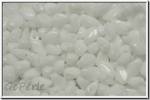 Gekko�-Beads, 3x5mm, white, op., 50 Stk.