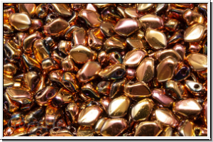 Gekko�-Beads, 3x5mm, crystal, trans., full capri rose, 50 Stk.