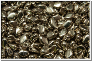 Gekko�-Beads, 3x5mm, crystal, trans., full argenitc, 50 Stk.