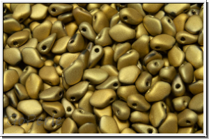 Gekko�-Beads, 3x5mm, crystal, trans., full amber, matte, 50 Stk.