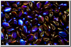 Gekko�-Beads, 3x5mm, black, op., full azuro, 50 Stk.