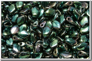 Gekko�-Beads, 3x5mm, black, op., full celsian, 50 Stk.