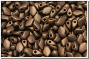 Gekko�-Beads, 3x5mm, brown, met., antique, 50 Stk.