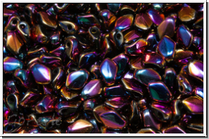 Gekko�-Beads, 3x5mm, black, op., full sliperit, 50 Stk.