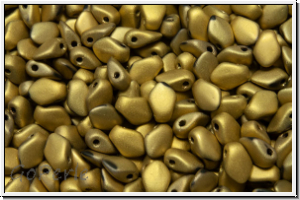 Gekko�-Beads, 3x5mm, black, op., full amber, matte, 50 Stk.