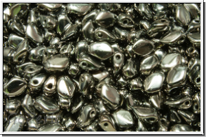 Gekko�-Beads, 3x5mm, black, op., full chrome, 50 Stk.
