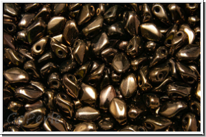Gekko�-Beads, 3x5mm, black, op., vega luster, 50 Stk.