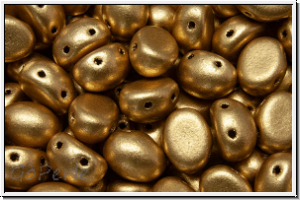 Candy-Beads�, oval, PRECIOSA, 6x8mm, gold, met., satin, 20 Stk.