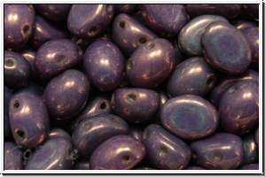 Candy-Beads�, oval, PRECIOSA, 6x8mm, white, alabaster, vega luster, 20 Stk.