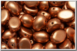 Candy-Beads�, oval, PRECIOSA, 6x8mm, copper, met., satin, 20 Stk.