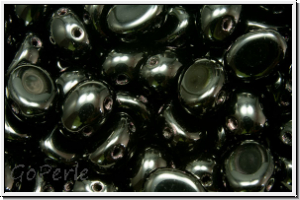 Candy-Beads�, oval, PRECIOSA, 6x8mm, black, op., 20 Stk.