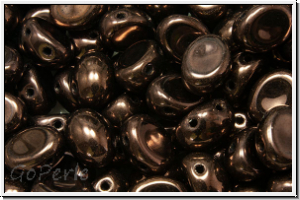 Candy-Beads�, oval, PRECIOSA, 6x8mm, black, op., vega luster, 20 Stk.